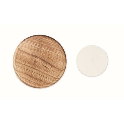 Kaars met ronde houten basis sample