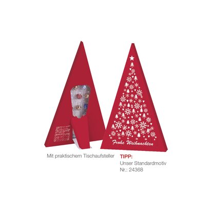 achterzijde adventskalender kerstboom