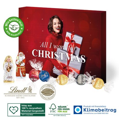 adventskalender Lindor bedrukt