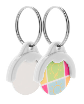 Sleutelhanger token wit