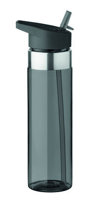 Fles met rietje zwart