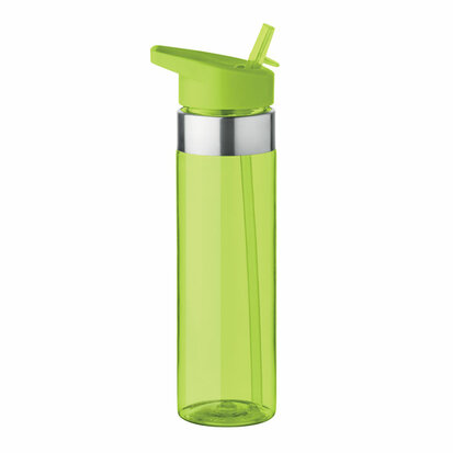 Fles met rietje lime