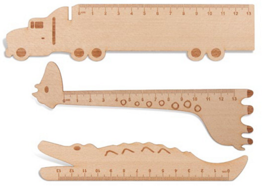 Houten liniaal Looney sample
