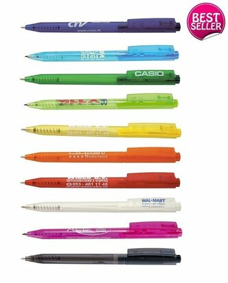 HALLIGEN transparant balpen sample