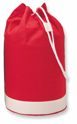 Katoenen strandtas in blauw of rood sample