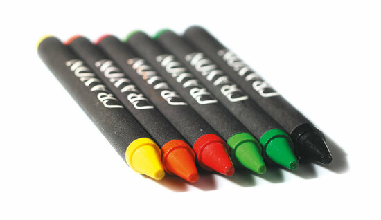 Set met 6 waskrijtjes sample