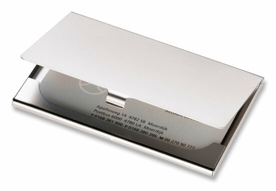 Verchroomde visitekaarthouder sample