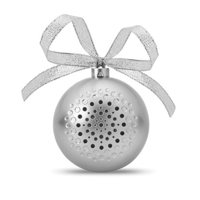 kerstbalspeaker zilver