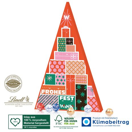 bedrukt adventskalender kerstboom