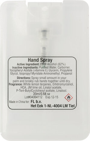 handspray achterzijde