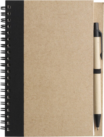 notitieboekje en pen  zwart