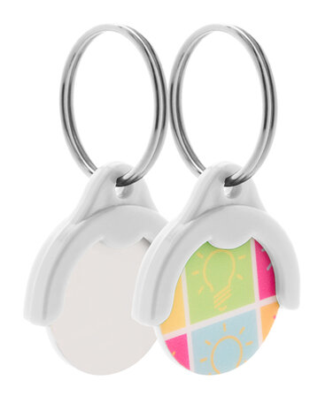 Sleutelhanger token wit